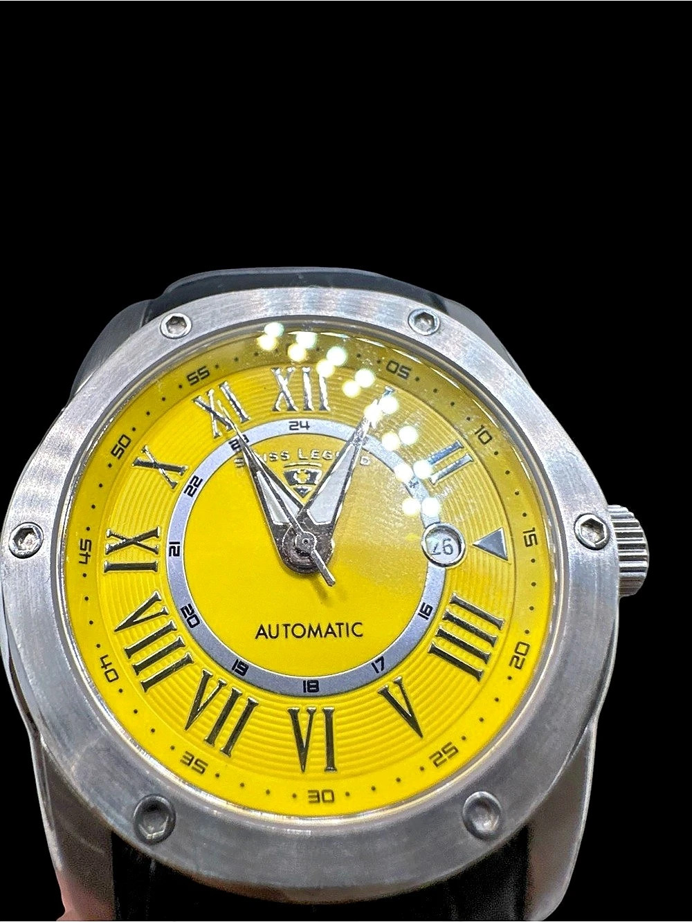 Swiss Legend Traveler Collection Automatic Watch Yellow & Silver